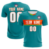 Custom Aqua Classic Sports Sets Soccer Shirt Jersey