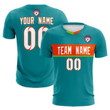 Custom Aqua Classic Sports Sets Soccer Shirt Jersey