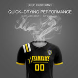 Custom Black Striped Sportswear Soccer Tops/Sets Jersey For Adults