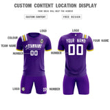 Custom Purple Striped Sportswear Soccer Tops/Sets Jersey For Adults