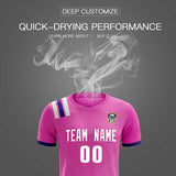 Custom Light Red Striped Sportswear Soccer Tops/Sets Jersey For Adults