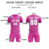 Custom Light Red Striped Sportswear Soccer Tops/Sets Jersey For Adults