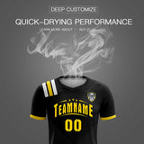 Custom Black Striped Sportswear Soccer Tops/Sets Jersey For Adults