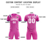 Custom Light Red Striped Sportswear Soccer Tops/Sets Jersey For Adults