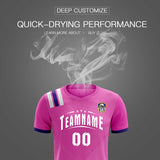 Custom Light Red Striped Sportswear Soccer Tops/Sets Jersey For Adults