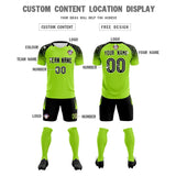 Custom Neon Green Classic Soccer Training Sets Jersey For Adults/Kids