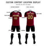 Custom Crimson Classic Soccer Training Sets Jersey For Adults/Kids