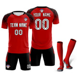 Custom Red Classic Soccer Training Sets Jersey For Adults/Kids