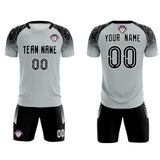 Custom Silver Classic Soccer Training Sets Jersey For Adults/Kids