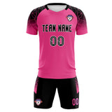 Custom Rose Red Classic Soccer Training Sets Jersey For Adults/Kids
