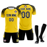 Custom Gold Classic Soccer Training Sets Jersey For Adults/Kids