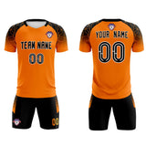 Custom Orange Classic Soccer Training Sets Jersey For Adults/Kids