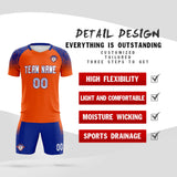 Custom Orange Classic Soccer Training Sets Jersey For Adults/Kids