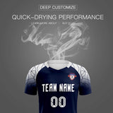 Custom Navy Classic Soccer Training Sets Jersey For Adults/Kids