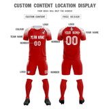 Custom Red Classic Soccer Training Sets Jersey For Adults/Kids