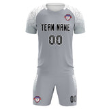 Custom Silver Classic Soccer Training Sets Jersey For Adults/Kids
