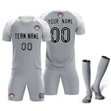 Custom Silver Classic Soccer Training Sets Jersey For Adults/Kids