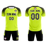 Custom Neon Green Classic Soccer Training Sets Jersey For Adults/Kids