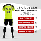 Custom Neon Green Classic Soccer Training Sets Jersey For Adults/Kids