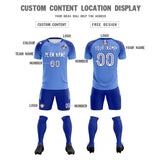 Custom Light Blue Classic Soccer Training Sets Jersey For Adults/Kids