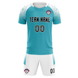 Custom Aqua Classic Soccer Training Sets Jersey For Adults/Kids