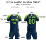 Custom Midnight Blue Classic Soccer Training Sets Jersey For Adults/Kids