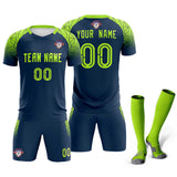 Custom Midnight Blue Classic Soccer Training Sets Jersey For Adults/Kids