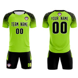 Custom Neon Green Classic Soccer Training Sets Jersey For Adults/Kids