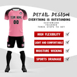 Custom Light Pink Classic Soccer Training Sets Jersey For Adults/Kids