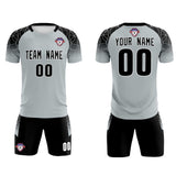 Custom Silver Classic Soccer Training Sets Jersey For Adults/Kids