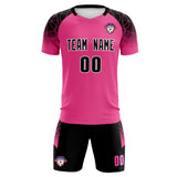 Custom Rose Red Classic Soccer Training Sets Jersey For Adults/Kids