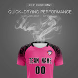 Custom Rose Red Classic Soccer Training Sets Jersey For Adults/Kids