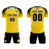 Custom Gold Classic Soccer Training Sets Jersey For Adults/Kids