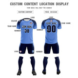 Custom Light Blue Classic Soccer Training Sets Jersey For Adults/Kids