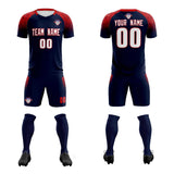 Custom Navy Classic Soccer Training Sets Jersey For Adults/Kids