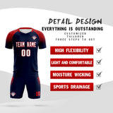 Custom Navy Classic Soccer Training Sets Jersey For Adults/Kids