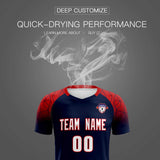 Custom Navy Classic Soccer Training Sets Jersey For Adults/Kids