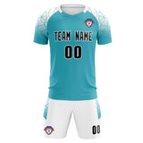 Custom Aqua Classic Soccer Training Sets Jersey For Adults/Kids