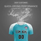 Custom Aqua Classic Soccer Training Sets Jersey For Adults/Kids