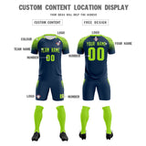 Custom Midnight Blue Classic Soccer Training Sets Jersey For Adults/Kids