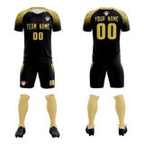 Custom Black Classic Soccer Training Sets Jersey For Adults/Kids