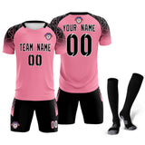 Custom Light Pink Classic Soccer Training Sets Jersey For Adults/Kids