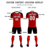 Custom Red Classic Soccer Training Sets Jersey For Adults/Kids
