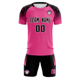 Custom Rose Red Classic Soccer Training Sets Jersey For Adults/Kids
