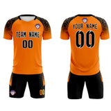 Custom Orange Classic Soccer Training Sets Jersey For Adults/Kids