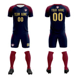 Custom Navy Classic Soccer Training Sets Jersey For Adults/Kids