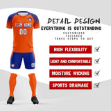 Custom Orange Classic Soccer Training Sets Jersey For Adults/Kids