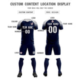 Custom Navy Classic Soccer Training Sets Jersey For Adults/Kids