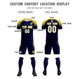 Custom Navy Classic Soccer Training Sets Jersey For Adults/Kids