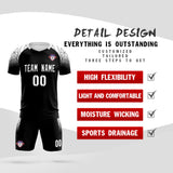 Custom Black Classic Soccer Training Sets Jersey For Adults/Kids